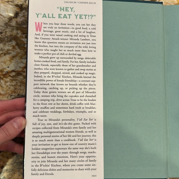 Miranda Lambert Ya’ll Eat Yet Cookbook - Picture 3 of 3